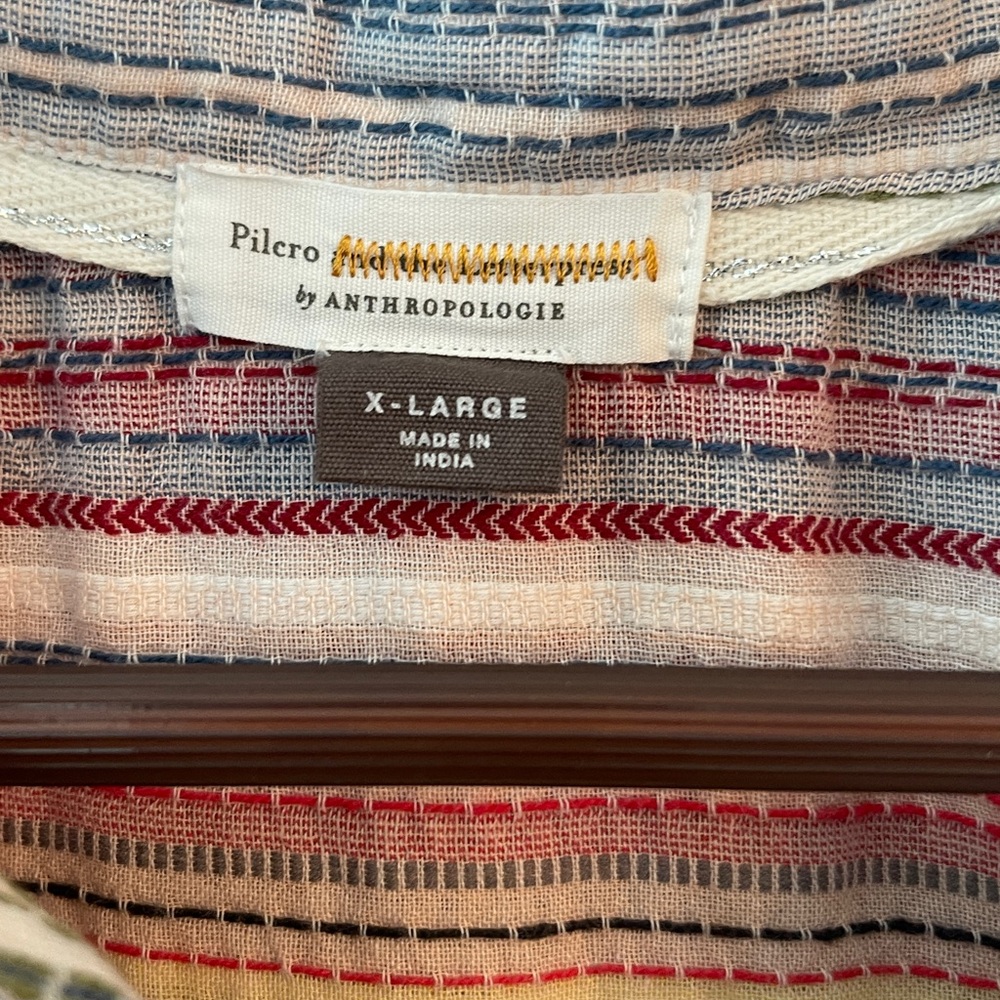 Pilcro and the Letterpress Multicolor Striped Blouse - Picture 3 of 6
